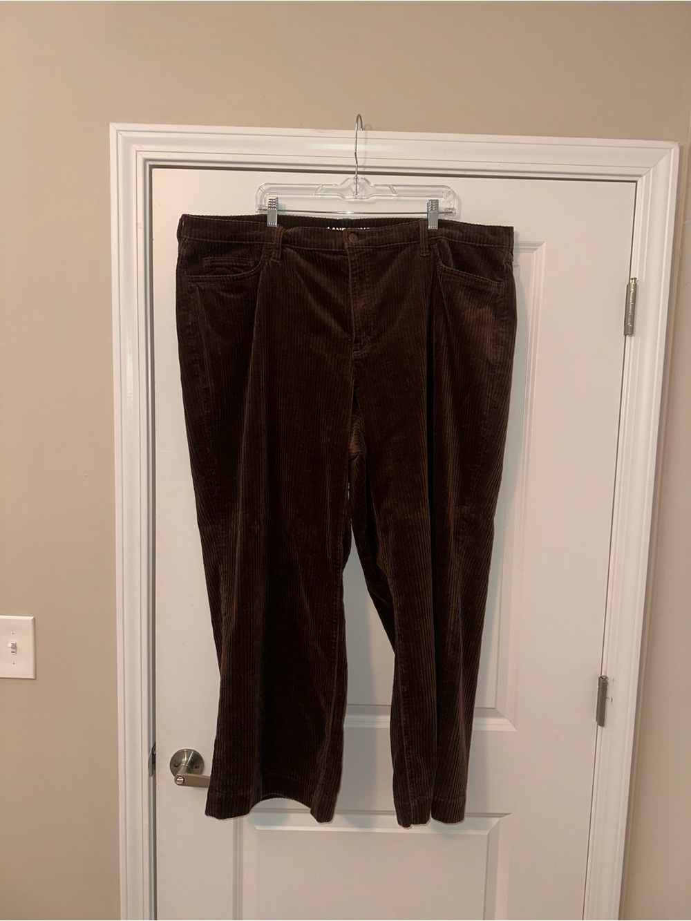 Lands' End Women's Corduroy Pants in Dark Brown